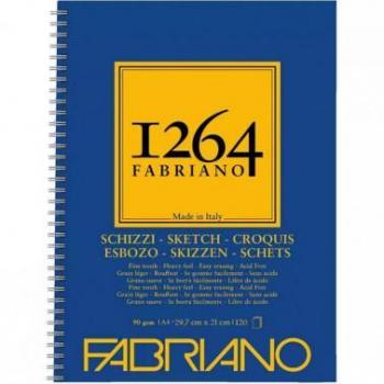 Álbum Espiral Fabriano 1264 para Dibujo Grano Natural 90 g, 60 Hojas A5