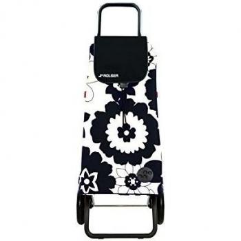 Rolser Pack Flora - Carro de compra, color negro/blanco, 48L