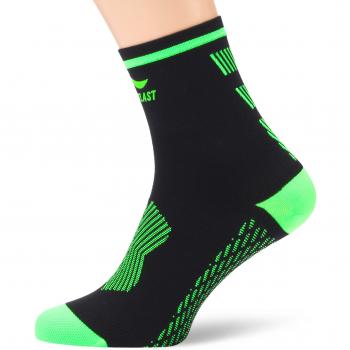 Sportlast Pro Calcetines de Compresión para Trail, Negro/Verde, S