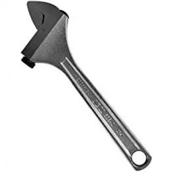 Llave Inglesa de 8 JBM 53640 - Llave ajustable, tamaño 8 pulgadas, fabricada en acero al carbono, acabado niquelado para mayor durabilidad y resistencia a la corrosión, diseño ergonómico