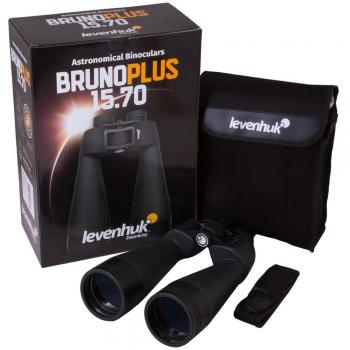 Prismáticos Levenhuk Bruno PLUS 15x70 con alta magnificación y lentes de gran apertura