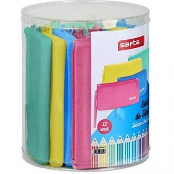 Set 12 Portatodo Planos Silicona Glitter Surtido