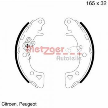 Juego de zapatas de freno trasero Metzger MG 429 para Citroën Ax, Saxo y Peugeot 106