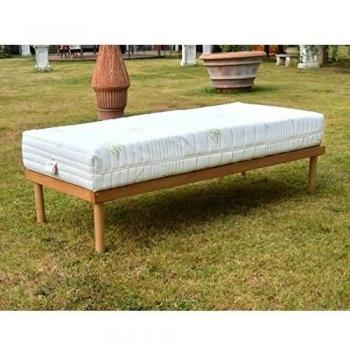 OLIMPO - Colchón memory Multi ola H29 cm extraíble, 6 cm de memoria de forma HD,, Tissu Aloe, grand lit 180x195