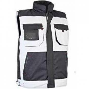 Chaleco Acolchado Bodywarmer Perche LMA Blanco y Gris Medianoche - Talla 4/L - Modelo 2129