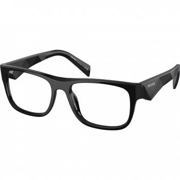 Prada PR 22ZV 16K1O1 Men's Eyeglasses Black Size 53 - Blue Light Block Available
