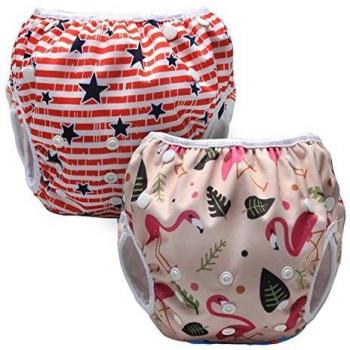 Luxja Pañal de Natación para bebes Bañador Reutilizable de Nadar de Bebé Pañal lavable para Bebé