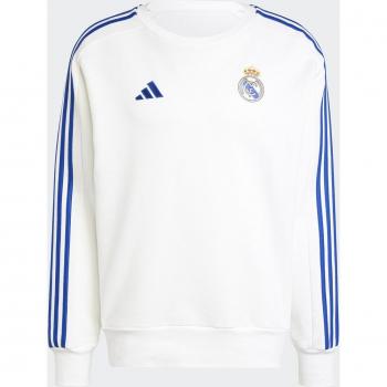 Real Madrid adidas DNA Sweatshirt - White, male, Size: Small (36-38 Chest), 2024-2025 season