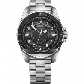Victorinox Journey 1884 Automatic Diver's Watch - 43mm, Black Dial, Stainless Steel Strap, 200M Water Resistance