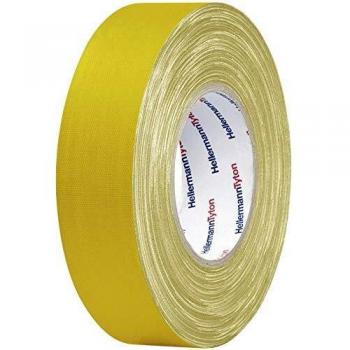 Cinta Adhesiva Textil HelaTape Tex Amarilla 50 m x 19 mm HellermannTyton