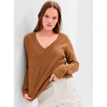 Jersey de mujer con el cuello de pico Gap