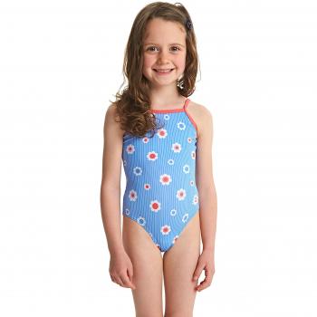 Zoggs Bañador para niñas vacaciones Yaroomba bañador flores, niña, Holiday Yaroomba Floral, Blue/Multi, XS