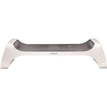 Fellowes I-Spire Series Soporte para Monitor de Mesa, Altura 8.5 cm, Color Gris y Blanco, Modelo 9311102