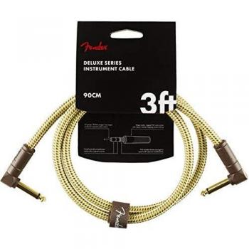 Cable Instrumental Fender Deluxe Angulado 90 cm Tweed