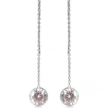 Luxenter - Pendientes Essential de plata de ley 925 con baño de rodio y diseño elegante