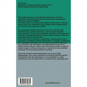 Hardback Book on Relaxation and Decomposition Methods for Mixed Integer Nonlinear Programming