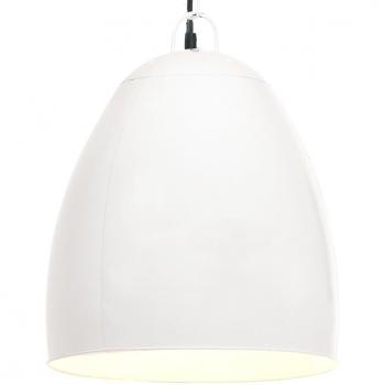 Lámpara colgante industrial redonda 25 W blanca 42 cm E27