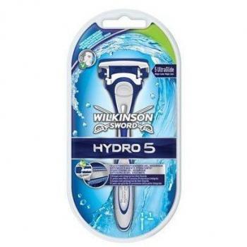 Wilkinson Hydro 5 Maquinilla de Afeitar - 5 hojas, tecnología de hidratación, cabezal flexible, diseño ergonómico, recambios disponibles