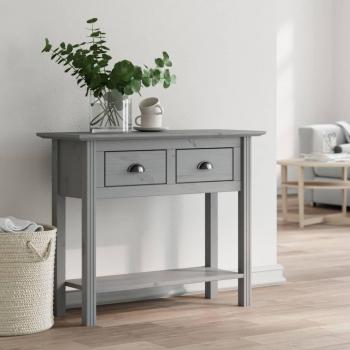 Mesa Consola Bodo de Madera Maciza de Pino Gris 91x35x74 cm