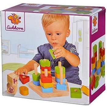 Eichhorn- Tabla encajables de Madera, 21 Piezas