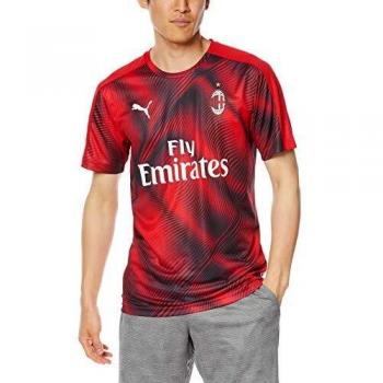 PUMA ACM Stadium Jersey with Sponsor Logo Maillot, Hombre, Tango Red Black, S