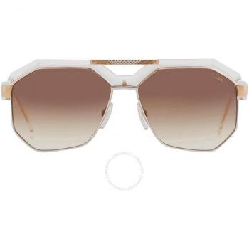 Cazal 9092 Unisex Gold Gradient Navigator Sunglasses 62mm