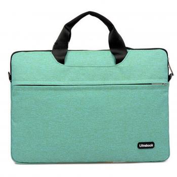 Awland bolsa de hombro portátil maletín de nylon resistente al agua Ultra Slim bolso de piel sintética funda blanda para portátil de 13 – 13,3 Pulgadas Macbook Air/Pro W Retina ordenador portátil – verde
