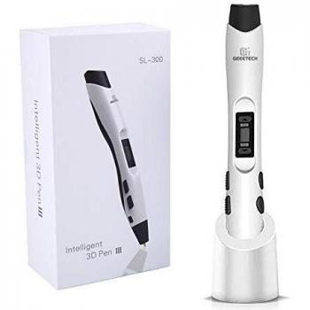 Pluma 3d, GEEETECH Plumas para impresión 3D con Pantalla LCD Inteligente Compatible con el Filamento PLA/ABS 1.75 mm