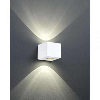 Aplique LED de exterior Cordoba 2x2W 200lm 3000K IP44 color blanco mate