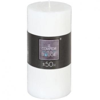 Conjunto de 2 velas cilíndricas blancas rústica