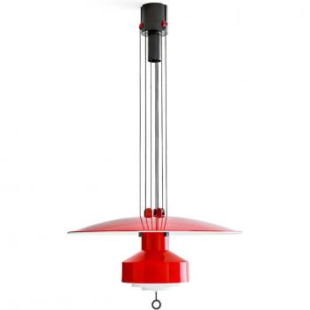 Lámpara colgante LED Stilnovo Saliscendi roja