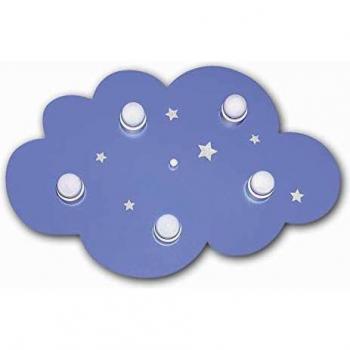 Plafón Wolke azul claro 5 luces de Waldi-Leuchten GmbH