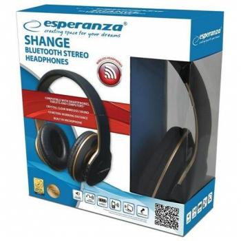 Esperanza EH220 Bluetooth Headphones - Auriculares inalámbricos con diadema y tecnología Bluetooth 5.0, color negro