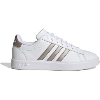 adidas Women's Grand Court Sneakers - White/Platinum - Size 5.5