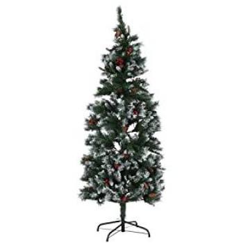 Árbol de Navidad DKD Home Decor Verde Metal Polietileno 80 x 80 x 183 cm, incluye luces LED, diseño estándar