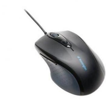 Kensington Pro Fit Full-Size Wired Mouse, USB/PS2, Optical Sensor, 6 Buttons, Black