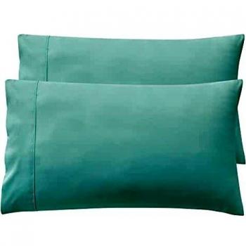 Bedsure Funda Almohada de Microfibra Verde 50x70