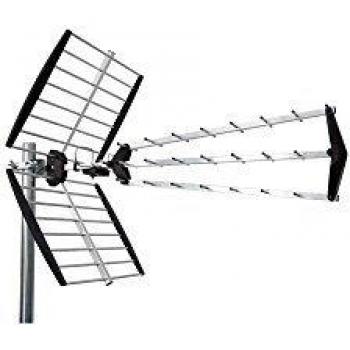Engel Axil AN0546L - Antena Exterior 27 Elementos Plegable, Aluminio/Negro