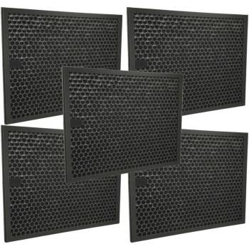 Filtro de carbón activo 5x para purificador de aire Philips FY3432/10 - Filtro de aire negro - Vhbw