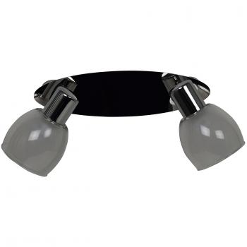 Plafón Spot Dave 2 luces E14 2x40W metal y cristal cromado IP20