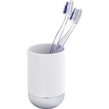 Wenko 21646100 Vaso para Cepillo de Dientes Melfi, cerámica, 7,2 x 11 x 7,2 cm, Blanco