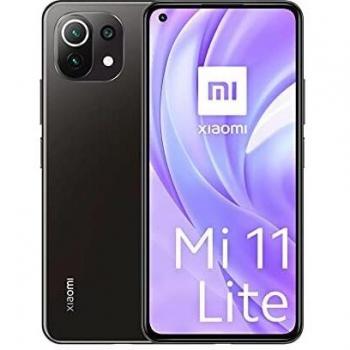 Xiaomi Mi 11 Lite Smartphone, Pantalla AMOLED DotDisplay FHD+ de 6.55, Triple Cámara de 64MP, Memoria RAM de 6GB y Almacenamiento Interno de 128GB, Procesador Snapdragon 732G, Batería de 4250mAh con Carga Rápida de 33W - Color Negro