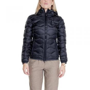 Blauer Women's Black Wave Hooded Down Jacket Camelia