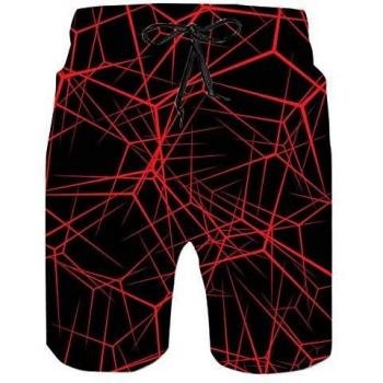 Spreadhoodie Hombre Laberinto Bañadores Moda 3D Patrón Impreso Secado Rápido Bañadores Natacion Ligero Shorts Tallas Grandes para Playa Vacaciones Rojo L