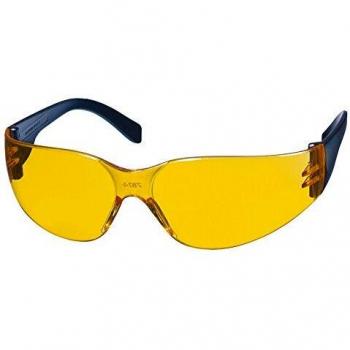 KWB 49378610 - Gafas de seguridad,cd marco amarillo anti-niebla lentes de policarbonato, protección uv 400, grado óptico 1