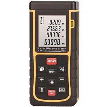 Medidor Laser Maurer Profesional en Azul/Negro con Funciones Avanzadas, Dimensiones 12x5,5x2,5 cm