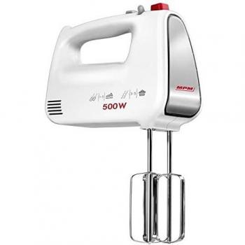 MPM MMR-19 Batidora Amasadora de Mano Especial Repostería, 5 Velocidades + Turbo, Varillas y Gancho
