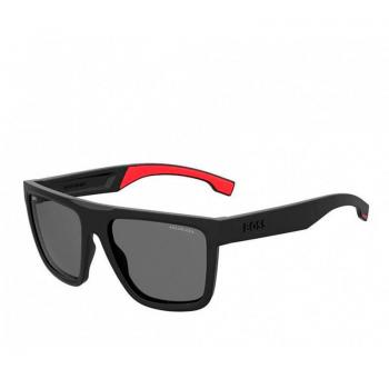 Hugo Boss Polarized Square Sunglasses - Unisex Matte Black Grey 1451/S