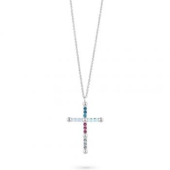 Collar Cruces de Plata Plateado