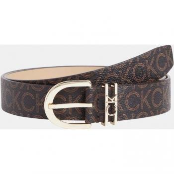 Cinturón marrón Calvin Klein con estampado monograma